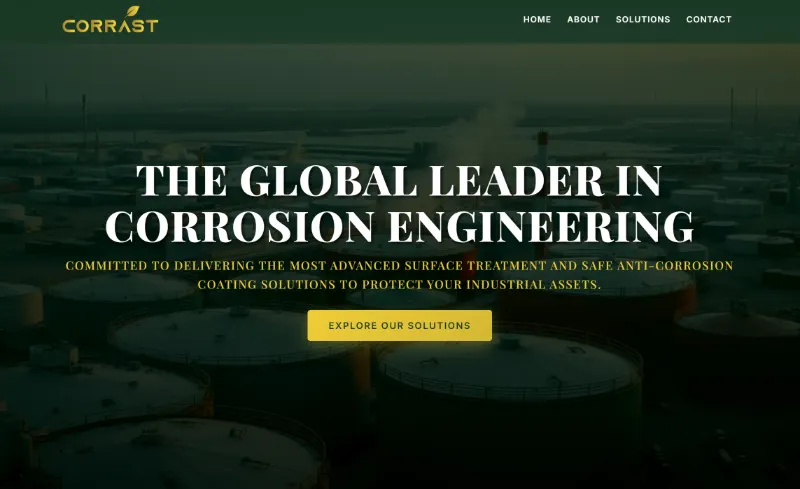 Corrast - High-performance website built with modern web technologies